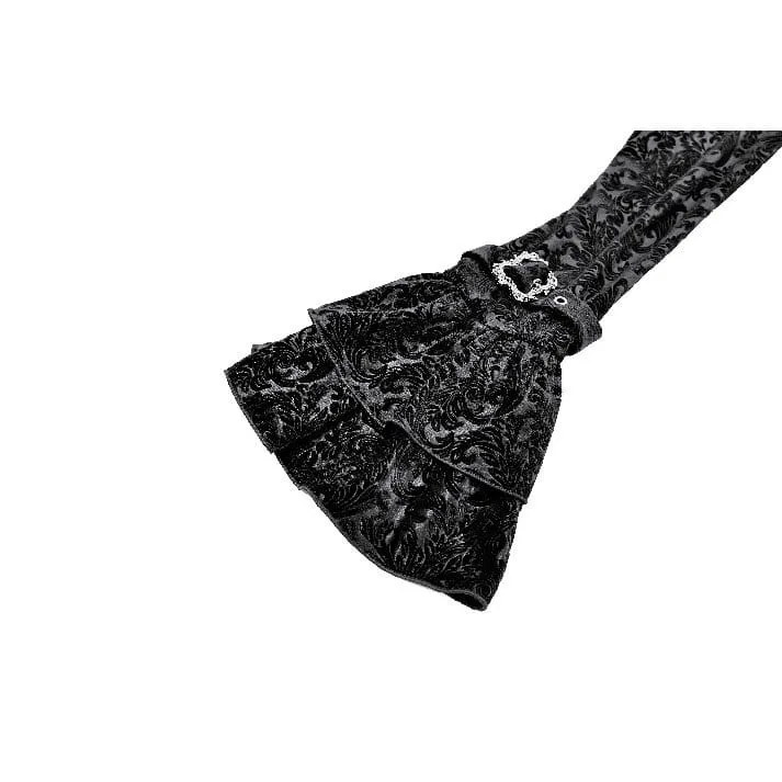 Gothic-Jacquard-Top für Damen mit Cut-out-Schnallenriemen und Glockenärmeln