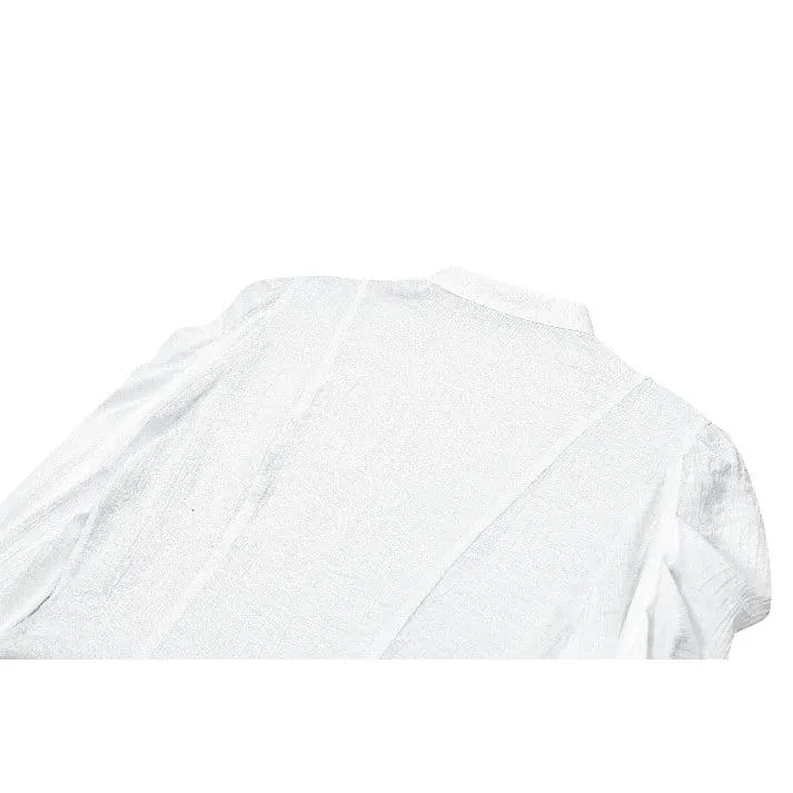 Gothic-Bluse für Damen mit Rüschen, Stehkragen und Puffärmeln