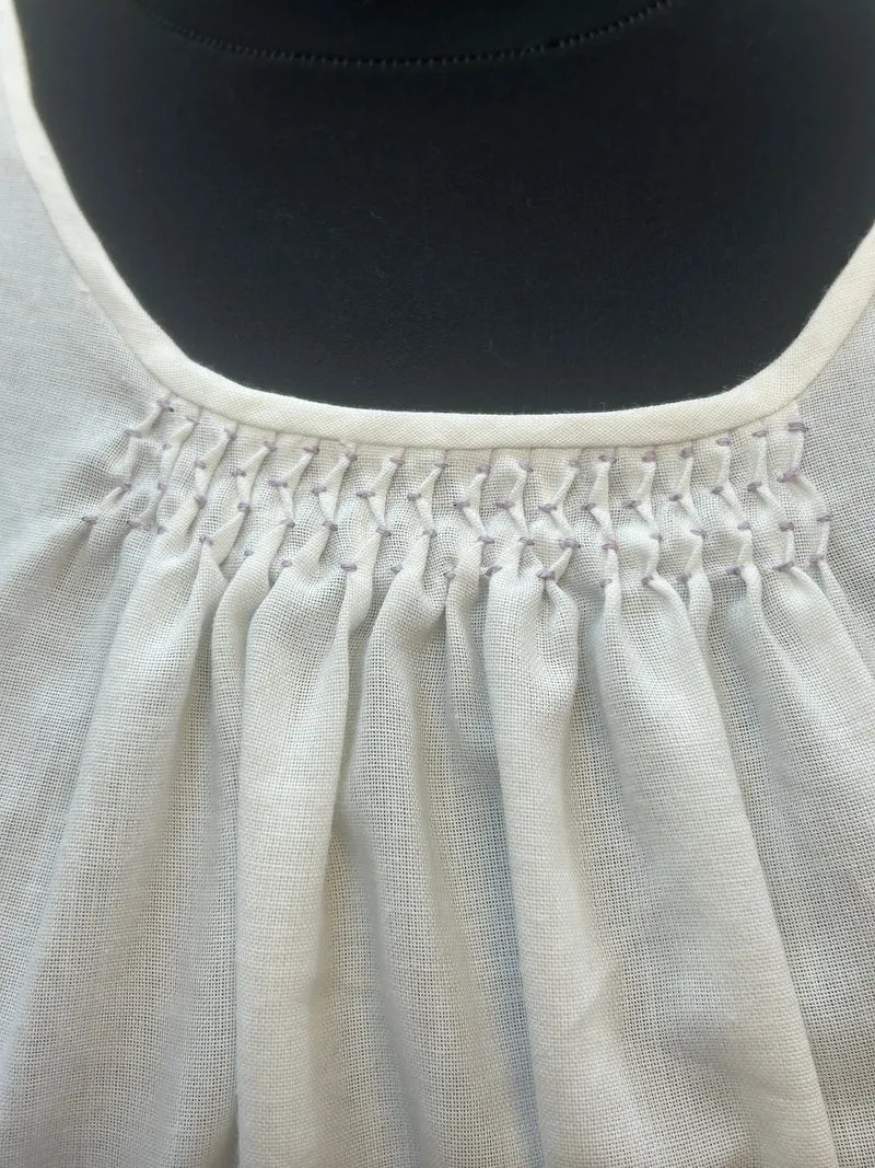 Vintage Dirndlbluse weiß - langarm, Gr. 36