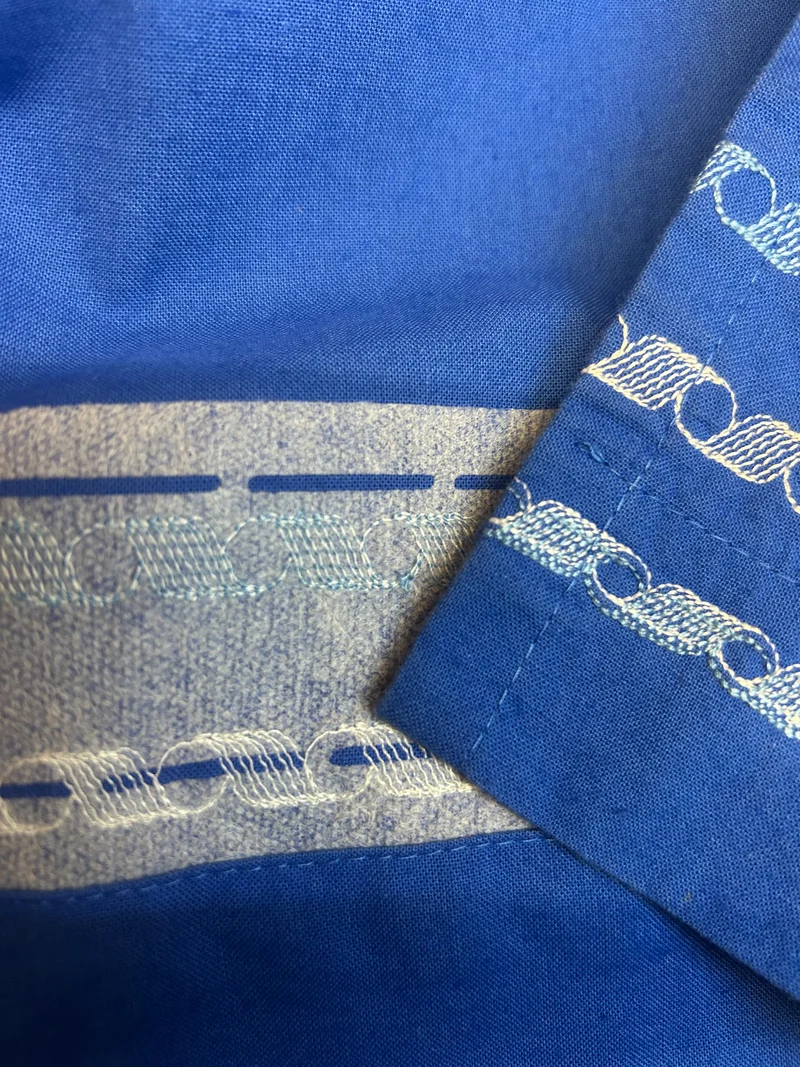 Vintage Dirndlschürze königsblau - 1970er,