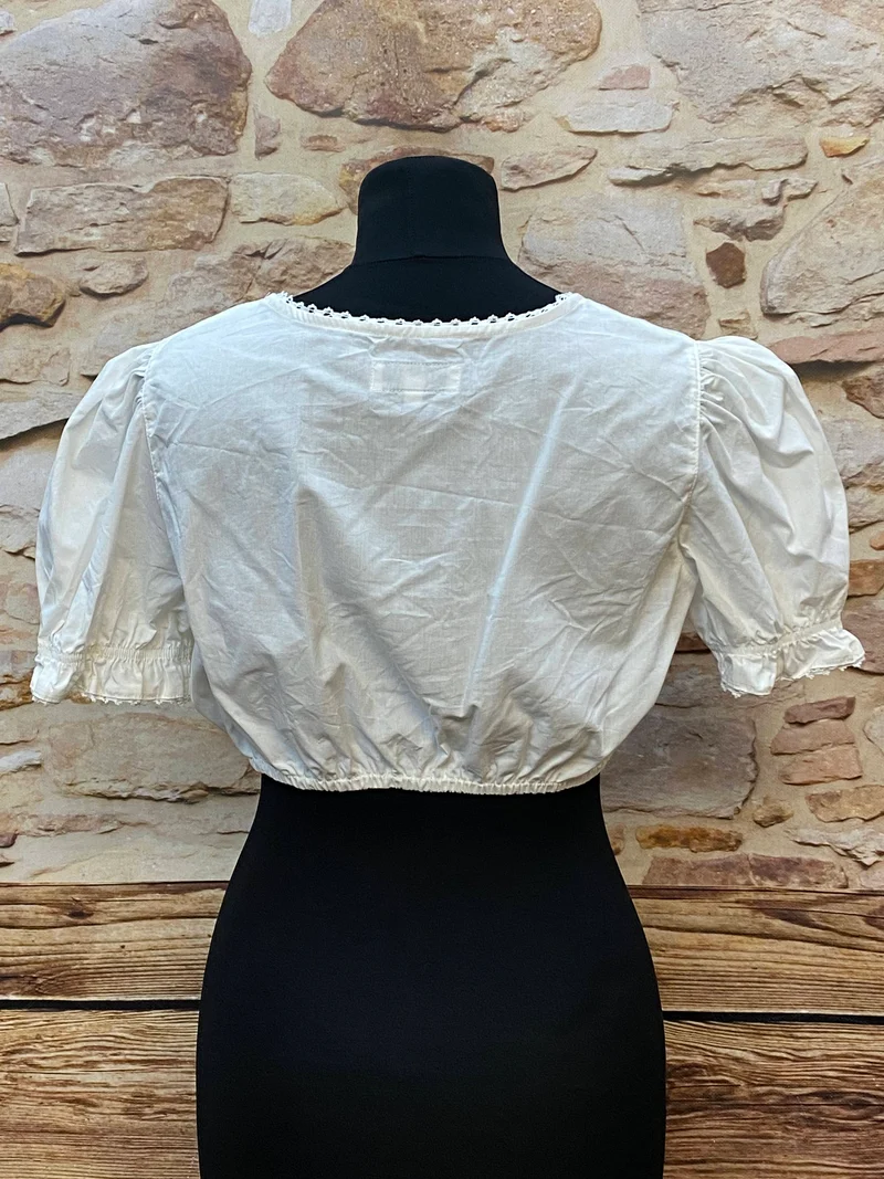 Vintage Dirndlbluse weiß - Gr.40