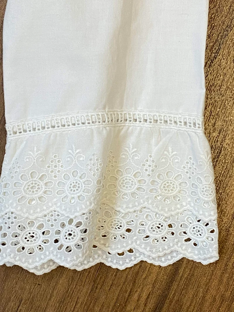 Vintage Dirndlbluse weiß - 1980er Jahre, Gr.40