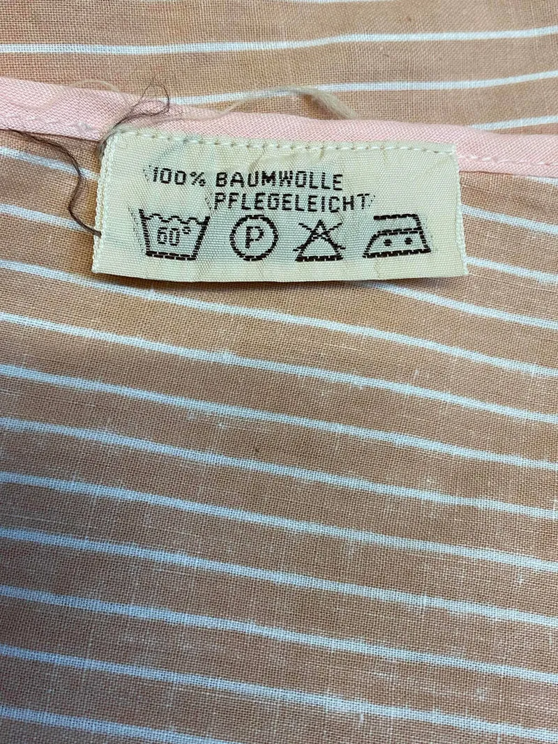 Vintage Rüschenschürze rosa beige - 1980er