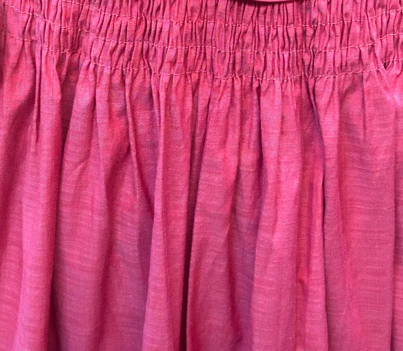 Vintage Dirndlschürze himbeerrot - mittellang