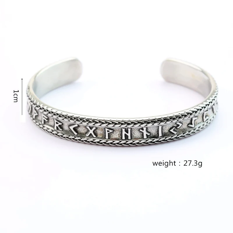 Punk-Vintage-Armband für Herren mit offenem Ärmel und Buchstabenmotiv