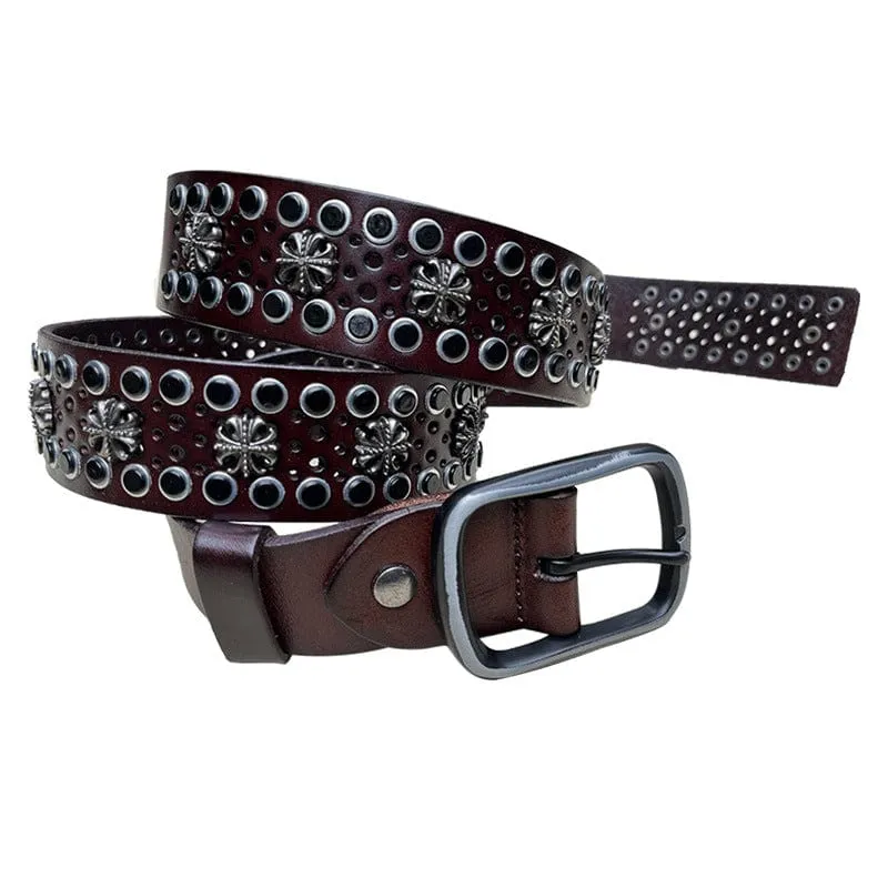 Gothic-Nietengürtel mit Ausschnitten für Herren
