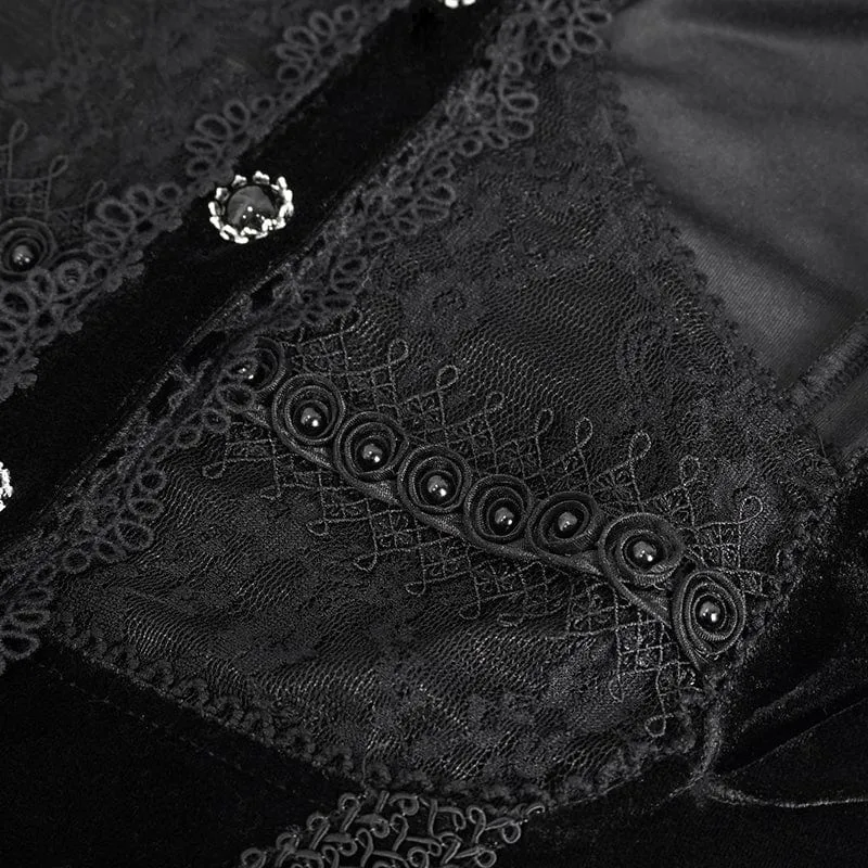 Gothic-Splice-Cape für Damen mit Neckholder-Samtoberteil