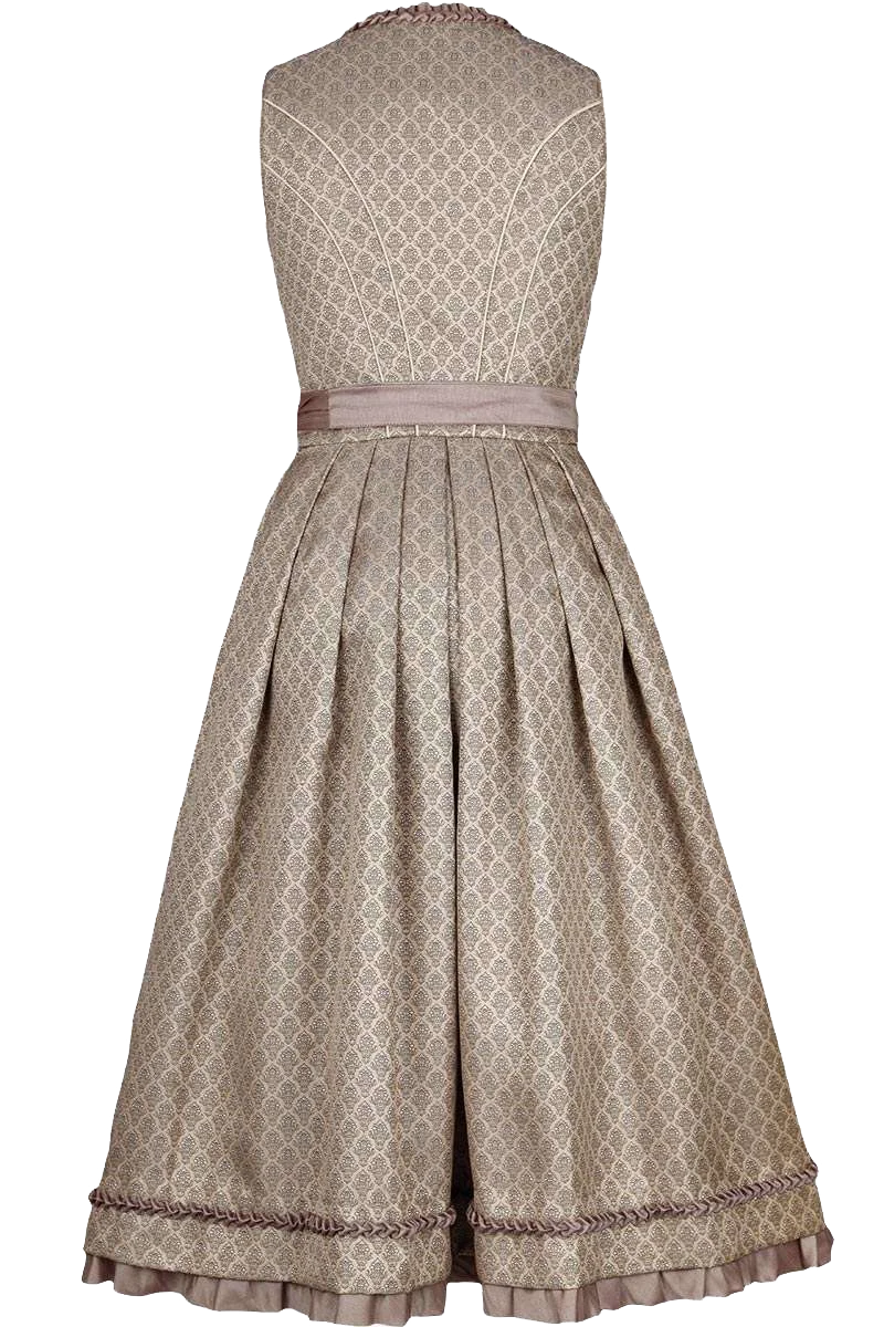 Krüger Collection Dirndl mit Perlen-Blumen-Stickerei-Schürze