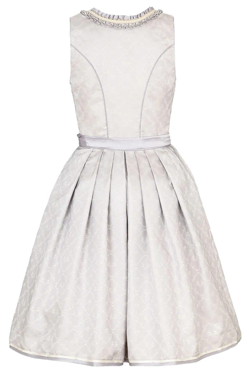 Krüger Mini Dirndl mit Blumenschürze graublau