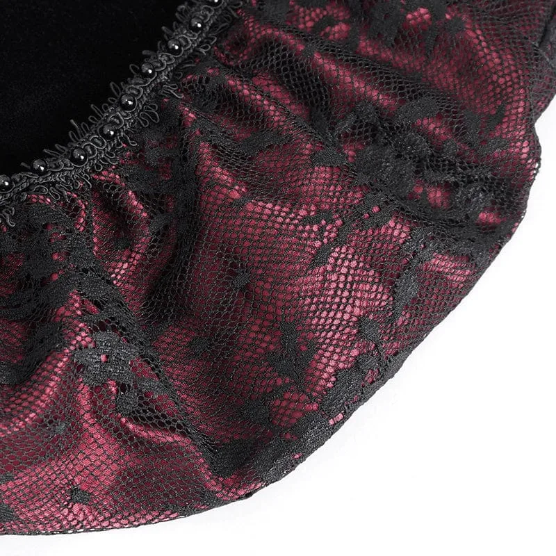 Damen-Brautkleid im Gothic-Stil mit floraler Stickerei und gerafftem Fischschwanz