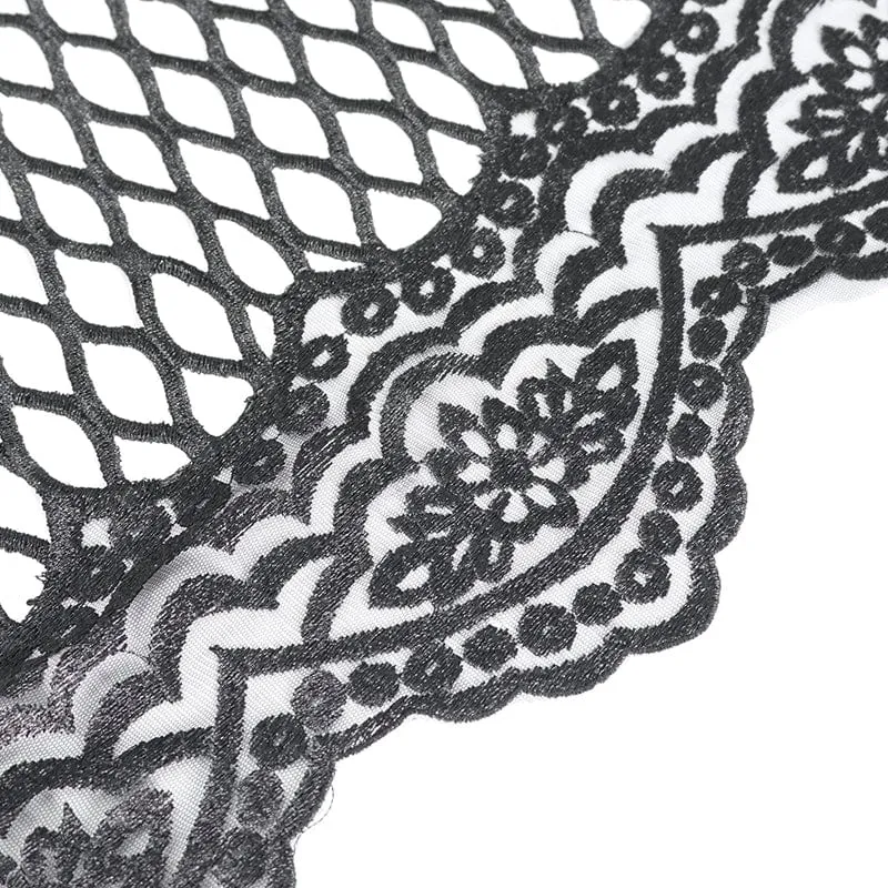Schulterfreies Gothic-Hochzeitskleid aus Samt mit Rosenperlen und schwarzen Perlen für Damen