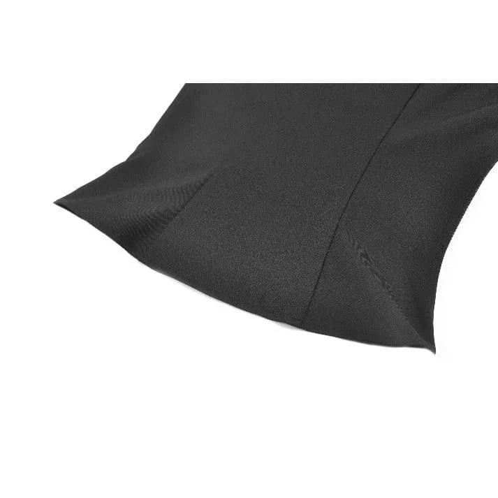 Punk-Tanktop für Damen mit D-Ringen, Schnallenriemen und Cut-outs