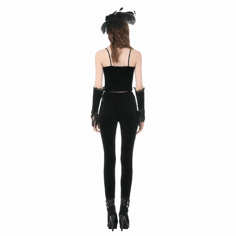 Gothic-Bustier für Damen mit kontrastfarbener Schnürung