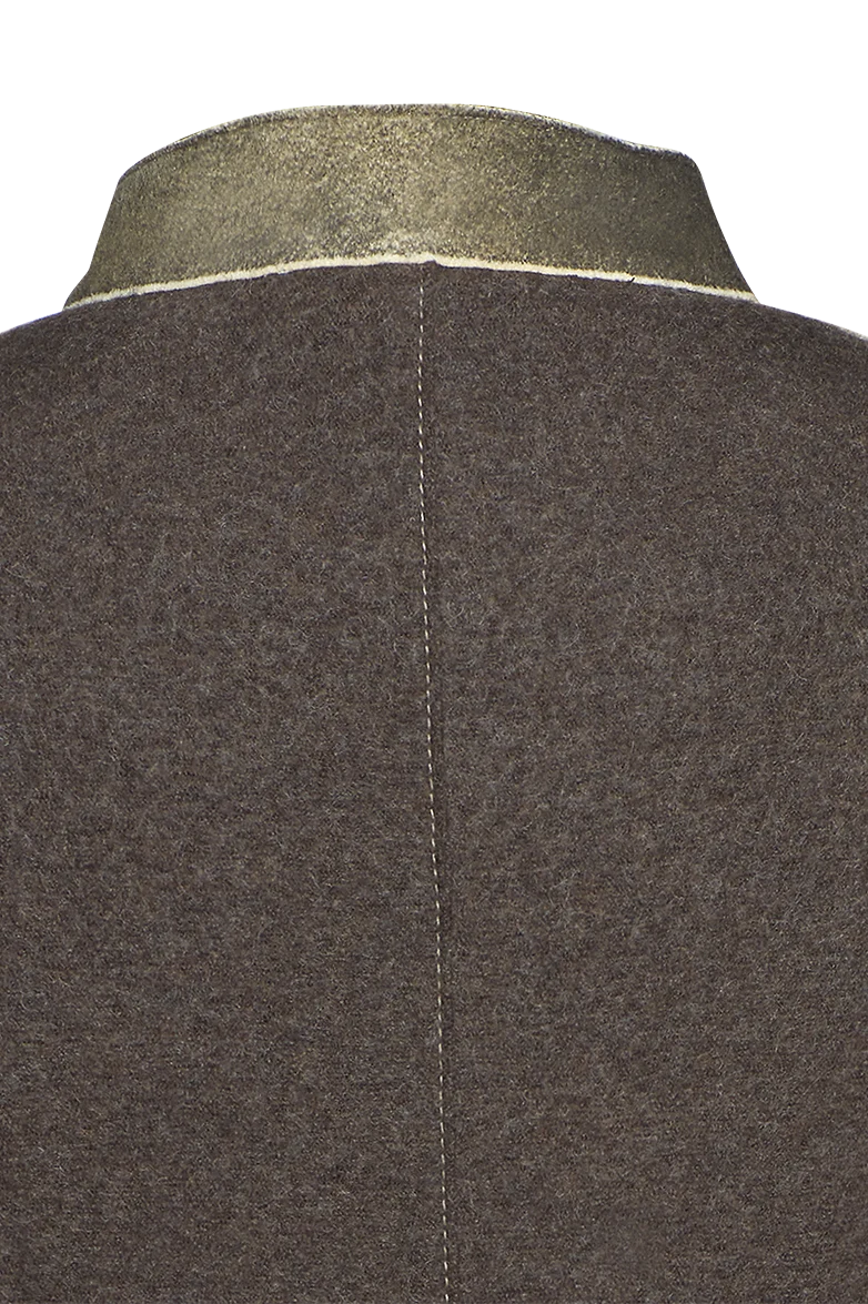 Hirschlederjacke mit Lammfellfutter