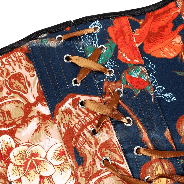 Frauen Gothic Floral Overbust Korsetts