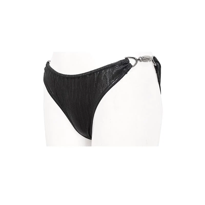 Frauen Punk Black Cheeky Bikini Bottom
