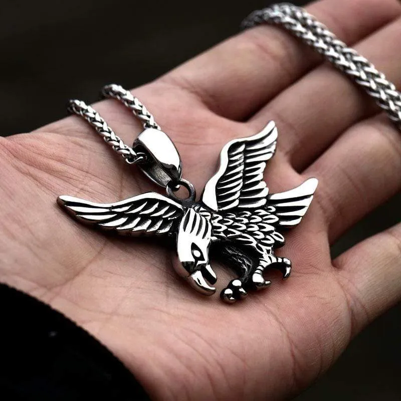 Punk-Adler-Halskette für Herren