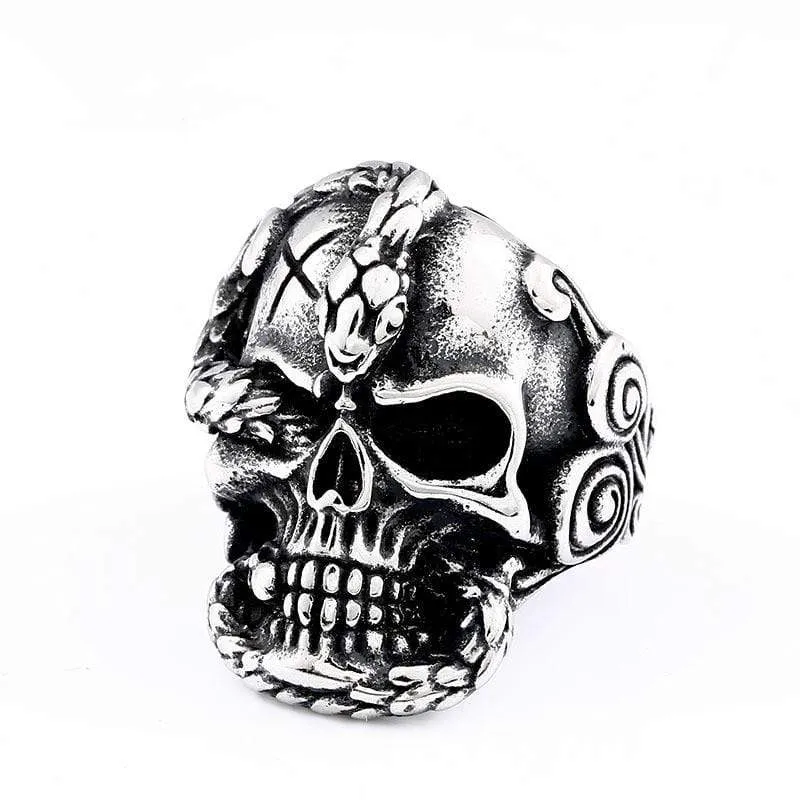 Gothic Punk Totenkopf Ring für Herren