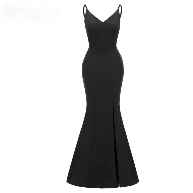 Damen Satin Maxi Slip Kleider Abendkleider
