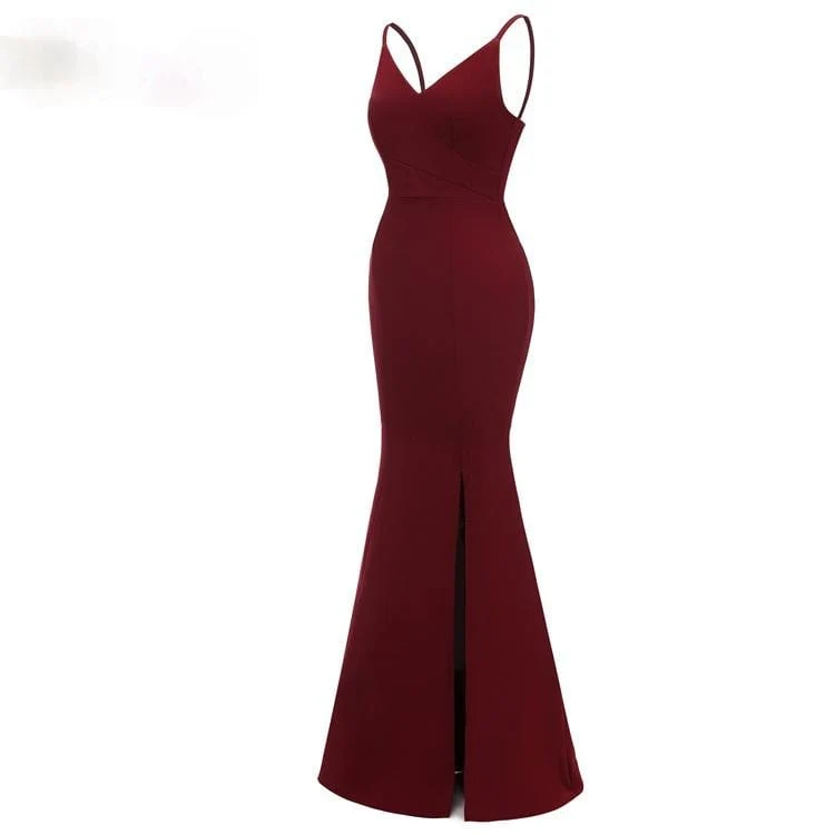 Damen Satin Maxi Slip Kleider Abendkleider