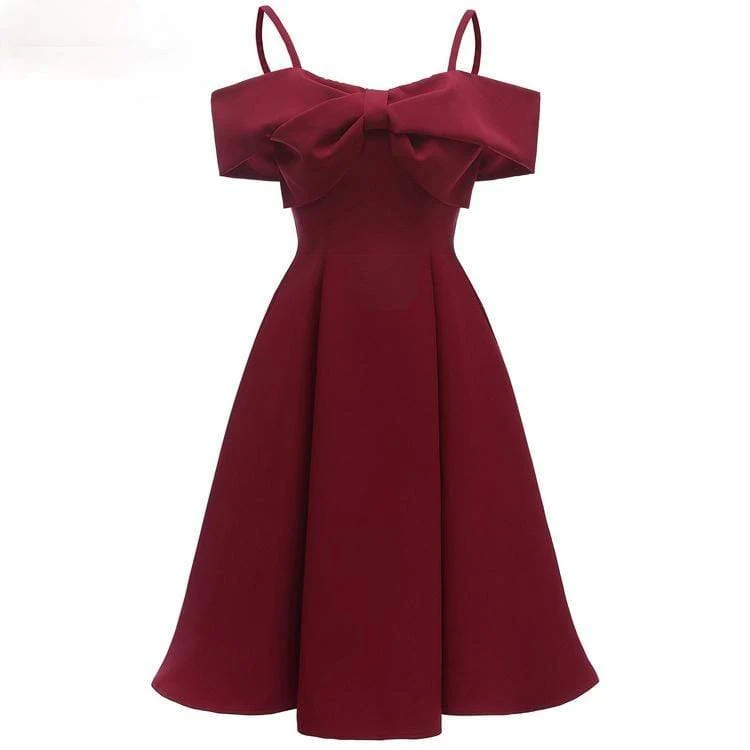 Damen Bowknot Slip Kleider Brautjungfernkleider