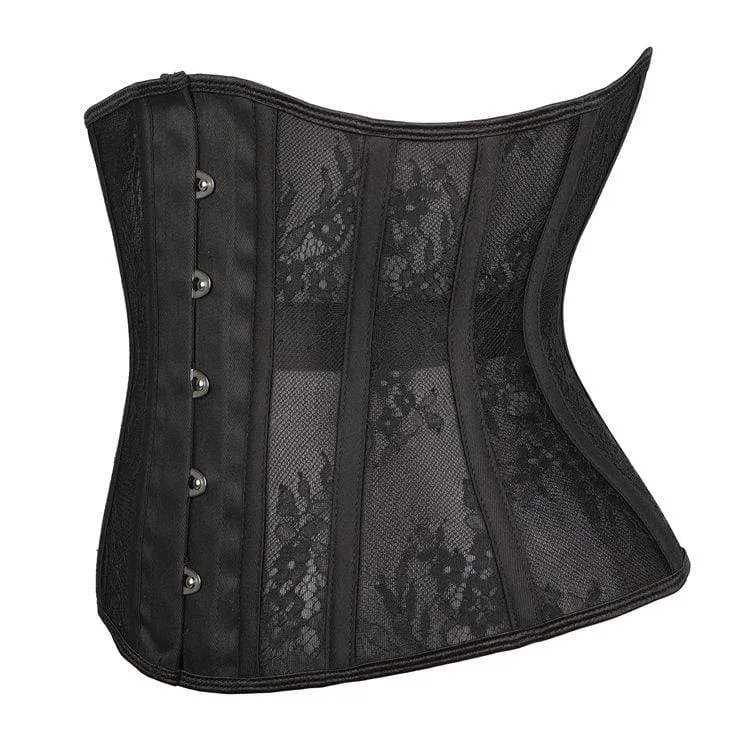 Frauen Gothic Floral Mesh Underbust Korsetts