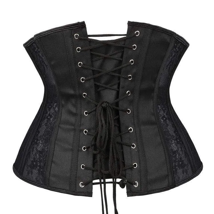 Frauen Gothic Floral Mesh Underbust Korsetts