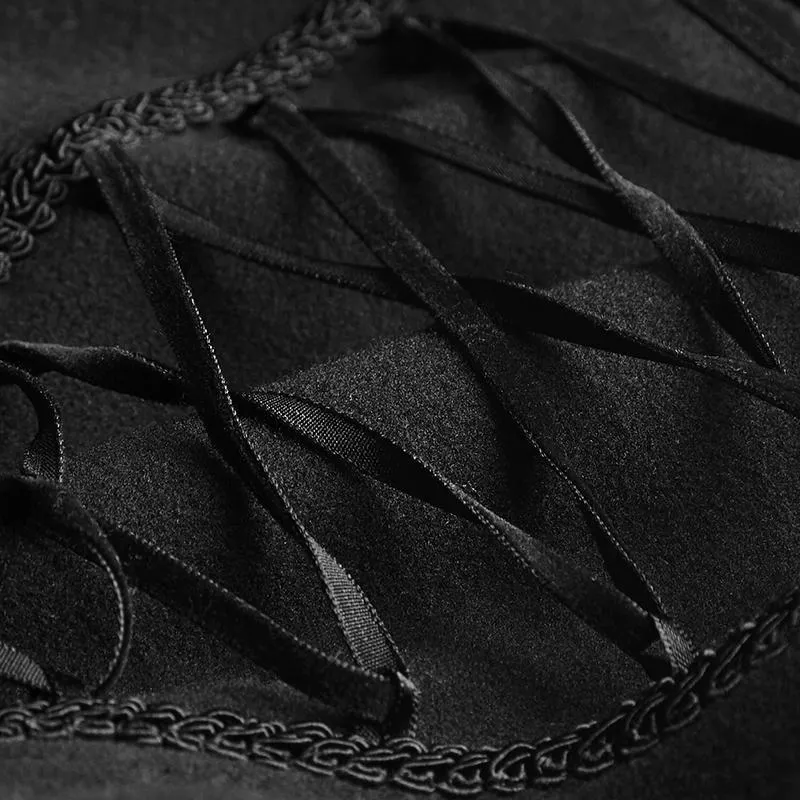 Gothic-Maximantel für Damen mit Kapuze
