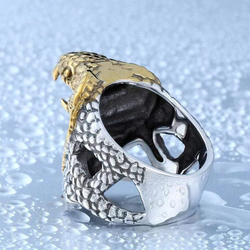 Herren Punk Snake's Head Ringe