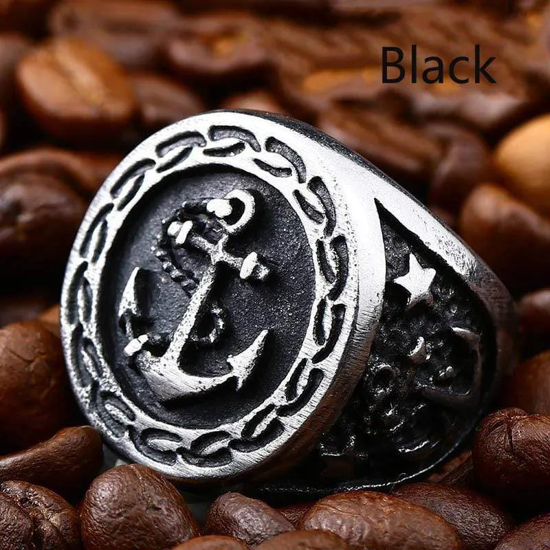 Punk Boat Anchor Rings für Herren