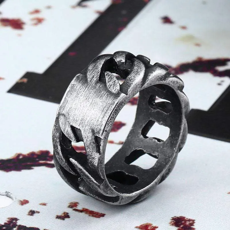 Herren Punk Cuban Link Kettenringe