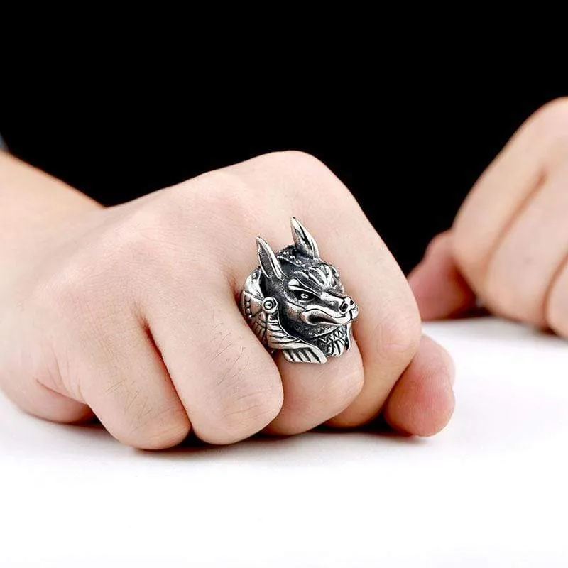 Herren Punk Anubite Ringe