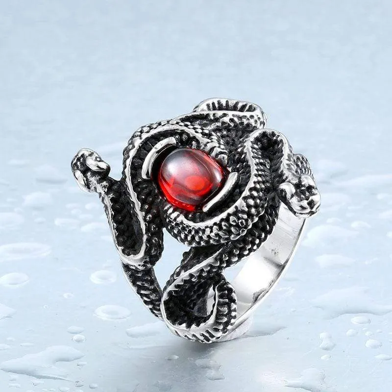 Herren Punk Snakes Perlenringe