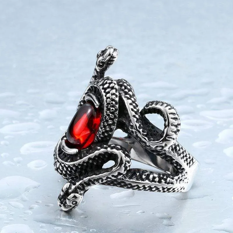 Herren Punk Snakes Perlenringe