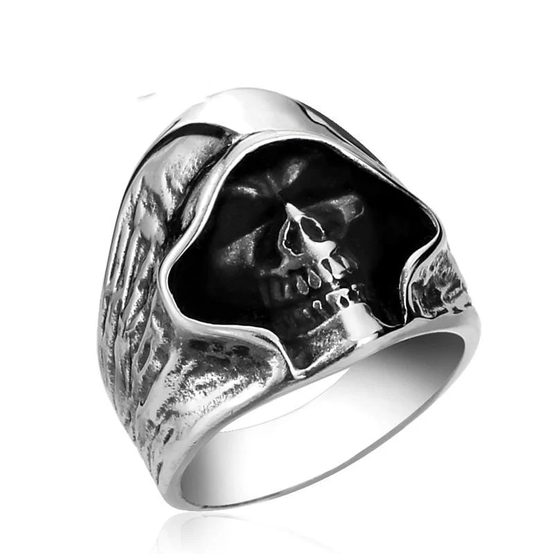 Punk Death Skull Rings für Herren
