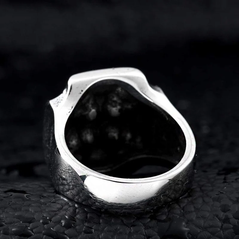 Herren Punk Kontrast Farbe Cross Ringe