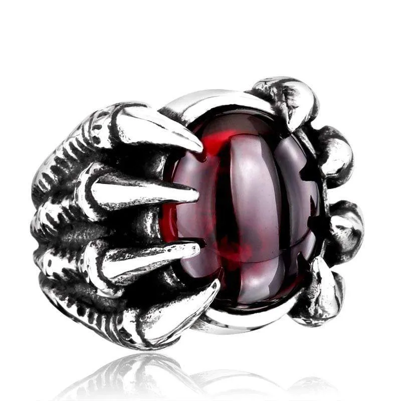 Herren Punk Dragon Claw Perlenringe