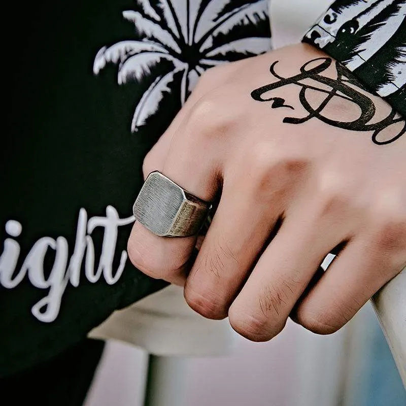 Punk Pure Color Ringe für Herren