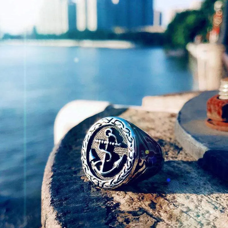 Punk Boat Anchor Rings für Herren