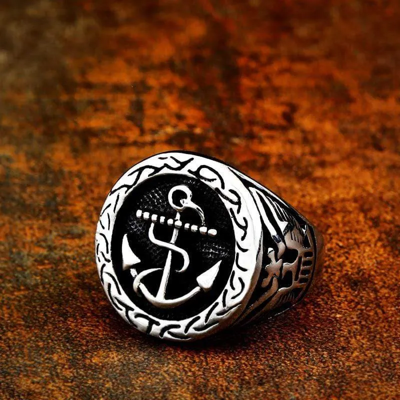 Punk Boat Anchor Rings für Herren