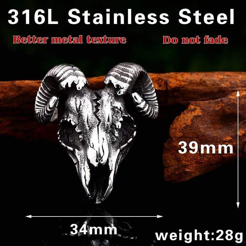 Herren Punk Sheepshead Halsketten