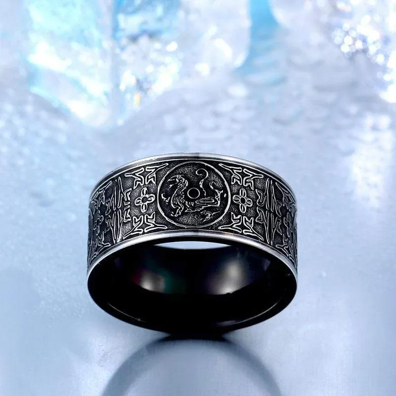 Herren Punk Four God Beast Ringe