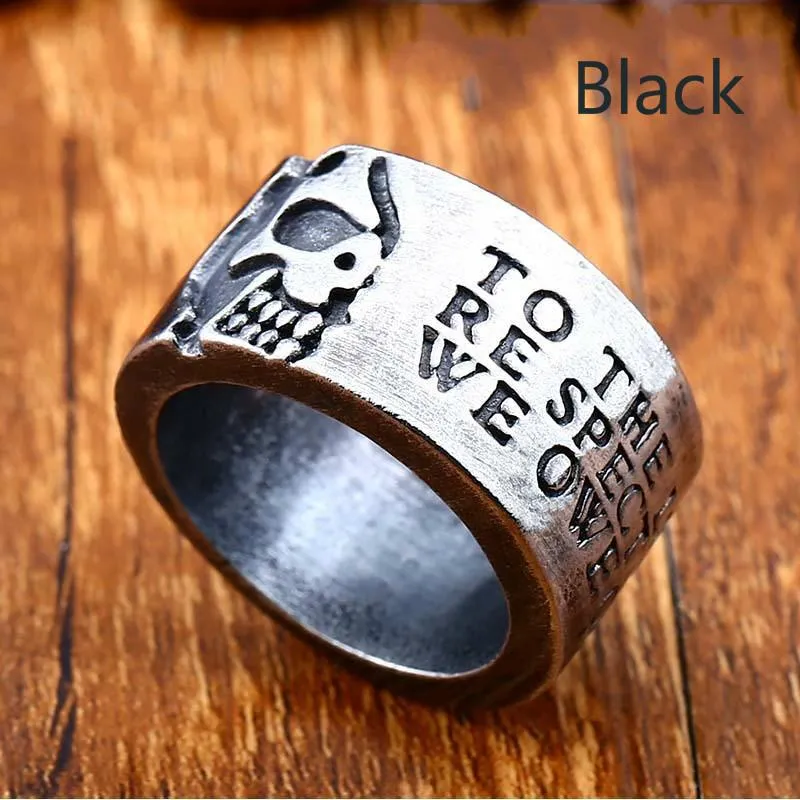 Herren Punk Skull Rings