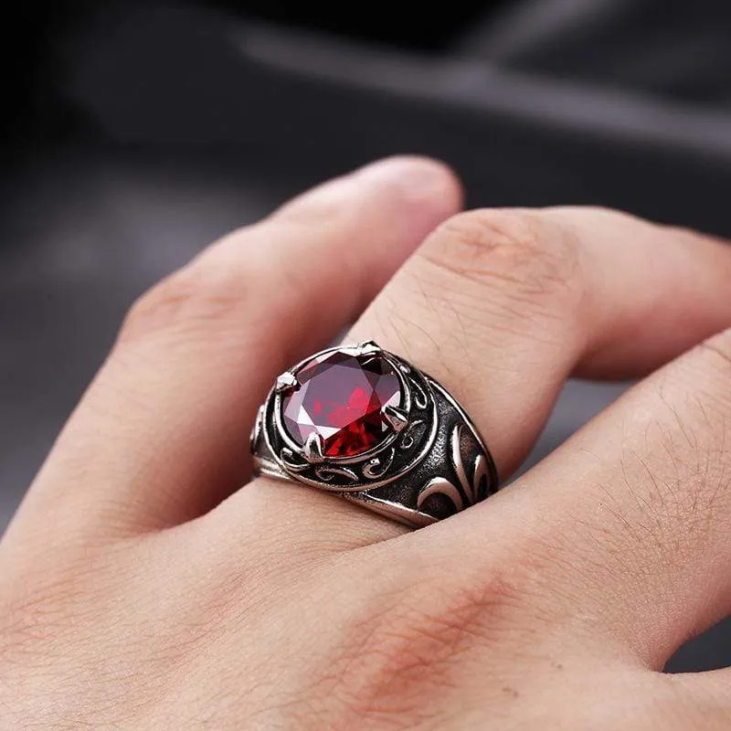 Herren Punk Strass Schnitzringe