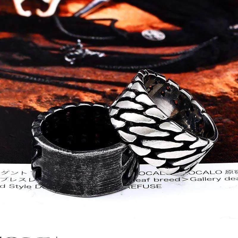 Herren Punk Squama Ringe