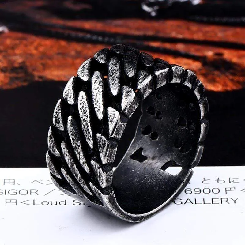 Herren Punk Squama Ringe