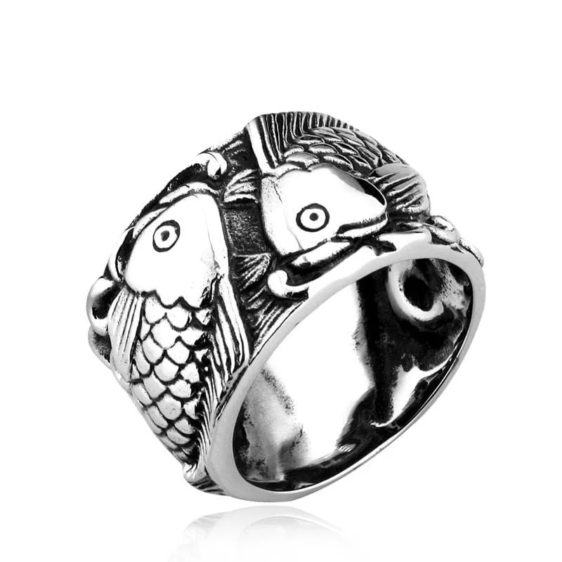 Herren Punk Fische Ringe