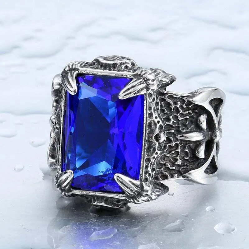 Herren Punk Strass Krieger Ringe