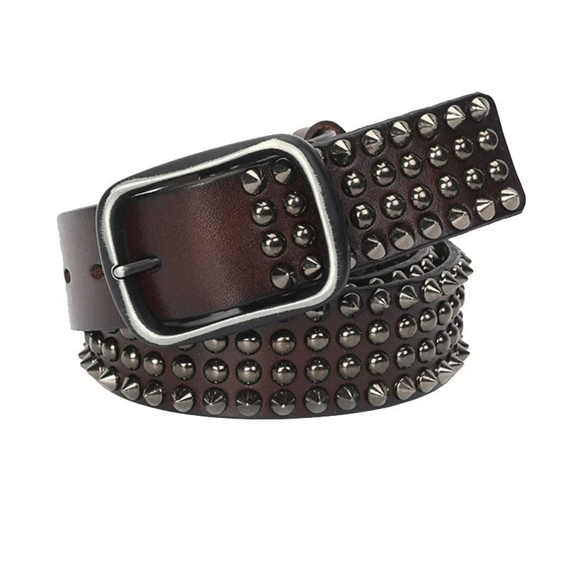 Herren Gothic Ripped Crack Gürtel mit Nieten