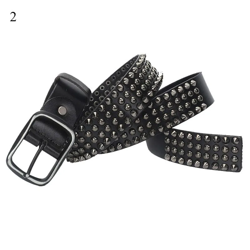Herren Gothic Ripped Crack Gürtel mit Nieten